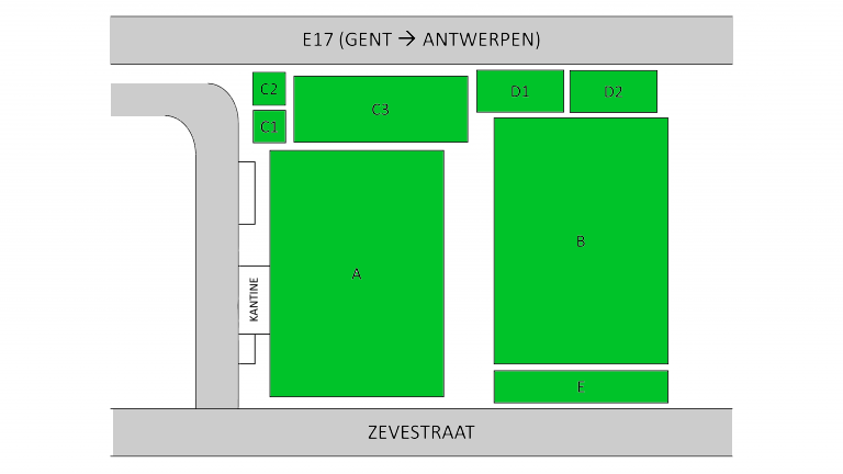 Plattegrond terreinen FC Dynamo Beervelde